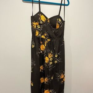 Band of Gypsies Black and Yellow Floral Jumpsuit
